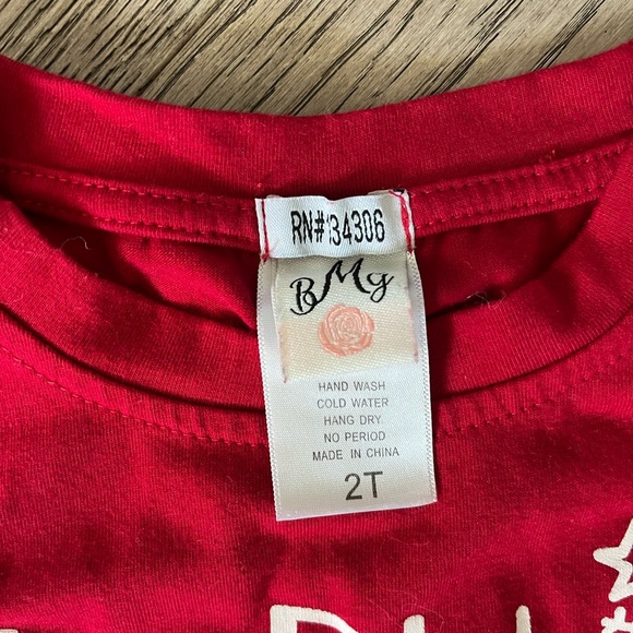 NWOT Mia Belle Girls Merry Christmas sweater | size 2T - Picture 2 of 3